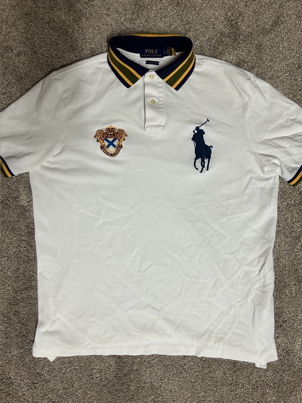 Vintage Polo Ralph Lauren Big Pony White Polo